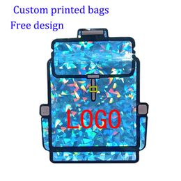 Stampa digitale borse stampate personalizzate fustellate borse in mylar a forma di borsa con il tuo disegno