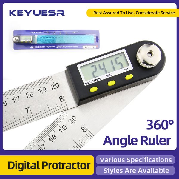 Règle d'angle de rapporteur numérique Goniomètre numérique Compteur d'angle électronique Jauge d'angle numérique Inclinomètre Outils de menuiserie 2 / 3m