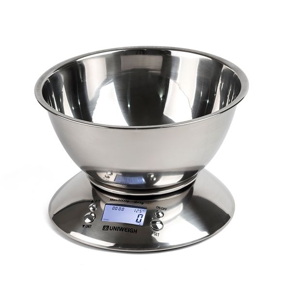 Balances numériques LCD Outil de cuisson en acier inoxydable Balance de poids électronique Balance alimentaire Cuisine Balance de cuisine de précision avec bol 210312