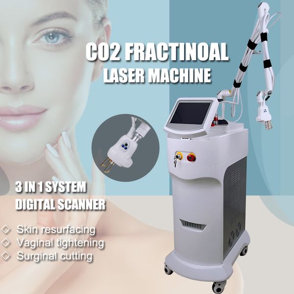 Escáner digital Dermatología CO2 láser máquina de rejuvenecimiento cutáneo 70W metal RF EE. UU. Dispositivo importado