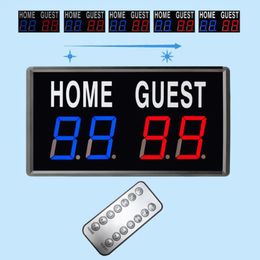 Digitaal scorebord LED -scorende elektronische scorebord tablet score keeper voor volleybal badminton indoor games voetbalsporten 240403