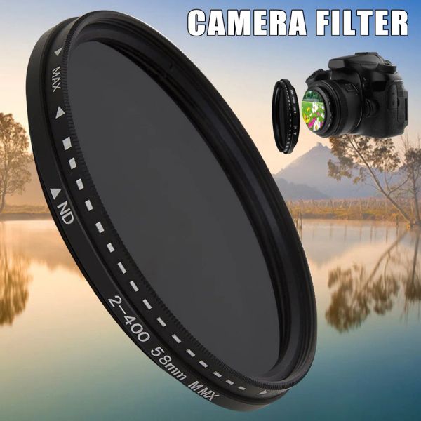 Digital Camera Filter Filter Dimmer FADER Variable ND Filtre Réglable ND2 à ND400 Densité neutre pour l'objectif de la caméra 37-82 mm