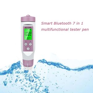 Digital Smart Bluetooth 7 in 1 temp orp ec tds zoutgehalte s.g pH meter waterkwaliteit tester voor drinklaboratoriumaquarium