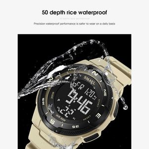 Digital Sport Montre de sport étanche Chronomètre lumineux Montres pour hommes Horloge militaire pour homme