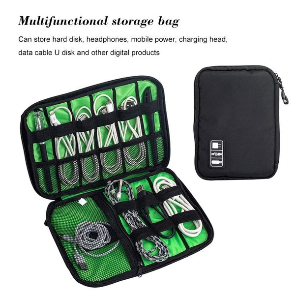 Sac de rangement numérique USB câble de données organisateur pour écouteur fil sac stylo batterie externe Kit de voyage étui pochette accessoires électroniques