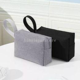 Sac de cosmétique de stockage numérique Sac de maquillage à lèvres Sac de souris Cable Câble Mobile Power Protection Box Organizer Box Grey Headphone Sac