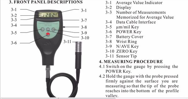 Calibre de perfil de superficie digital SRT-6223+(sensor separado) 0 ~ 800 um SRT-6223+