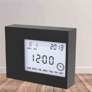 Digitale tafel wekker kind voor thuis met uur datum kalender achtergrondverlichting timer kamertemperatuur elektronische lcd office horloge 211112