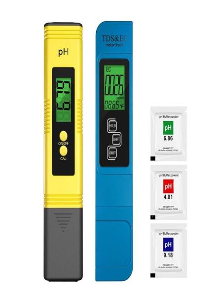 Juego de medidor de PH Digital TDS EC 0001400 Monitor de pureza de calidad del agua pluma de prueba pantalla LED probador de temperatura para piscina de acuario Mete2741501