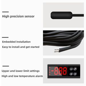 Digitale temperatuurregelaar enz-902 220V Mini-koelkast Thermostaatregelaar Thermoregulator Thermokoppel NTC Dual Sensor