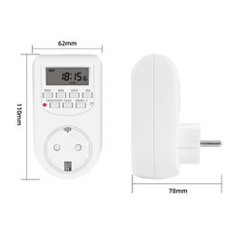 Interrupteur de minuterie numérique électronique 12/24 heures hebdomadaire socker programmable socket eu uk us plug-sort outlet ma cuisine appliance tempore