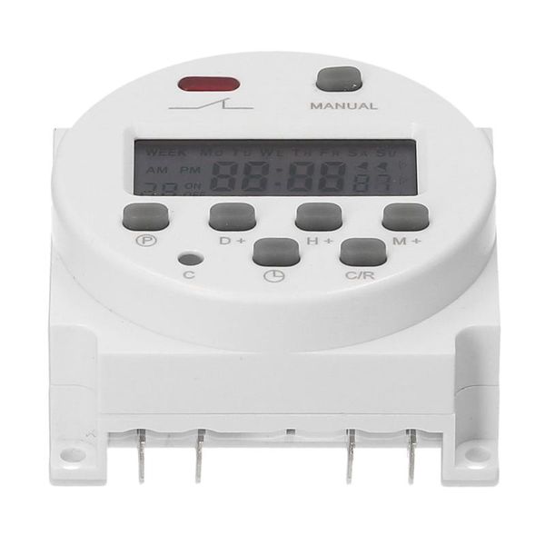 Interruptor temporizador digital programable semanal montado en panel eléctrico 16 temporizadores de programa de encendido/apagado independientes