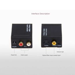 Convertidor de audio digital a analógico óptico digital CoaxCoaxialToSlink a Analógico RCA L/R ADAPTOR DE AUDIO AMPLIFICADOR- Digital óptico CoaxCoaxialToSlink