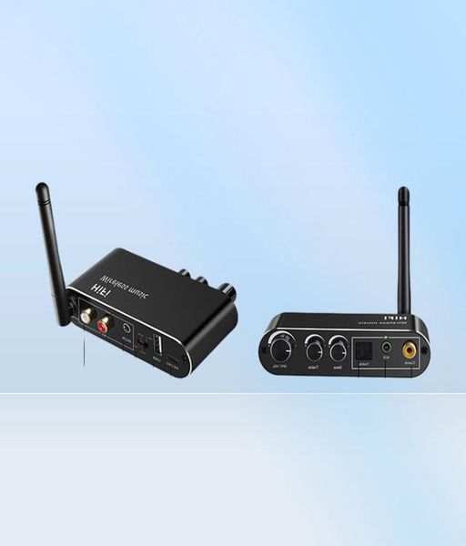 Цифро-аналоговый аудио преобразователь ЦАП Оптическое волокно Коаксиальный к 35 мм AUX RCA Усилитель Автомобильный комплект Динамик U Диск Bluetooth Приемник5206017