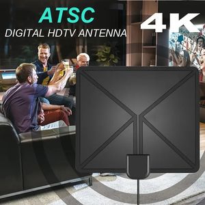 Antenne de télévision numérique pour prise en charge de la télévision à domicile HD 4K, amplificateur de signal chaînes locales gratuites antenne numérique pour la télévision
