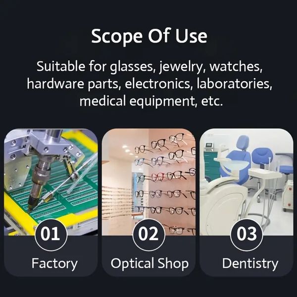 Nettoyeur numérique à ultrasons pour bijoux, lunettes, prothèses dentaires et plus encore – Nettoyage sonique avec minuterie pour petites pièces métalliques et nécessités quotidiennes