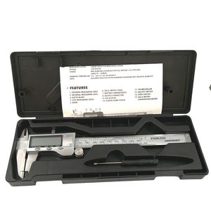 Calibrador vernier digital de acero inoxidable 0-150MM 6 pulgadas 0,01mm pantalla digital regla electrónica herramientas de medición de longitud 210922