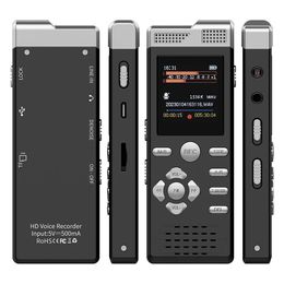 Digitale voicerecorder Geactiveerde dubbele microfoon Opname Wachtwoordbeveiliging Lijn in T MARK MP3-muziekspeler Dictafoon 231117