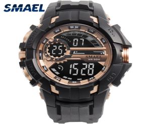 Digital Watch Men Sport Watches waterdicht Smael Relogio Montre Shock Black Gold Big Clock Men Automatic 1610 Men Wtach Military6951746