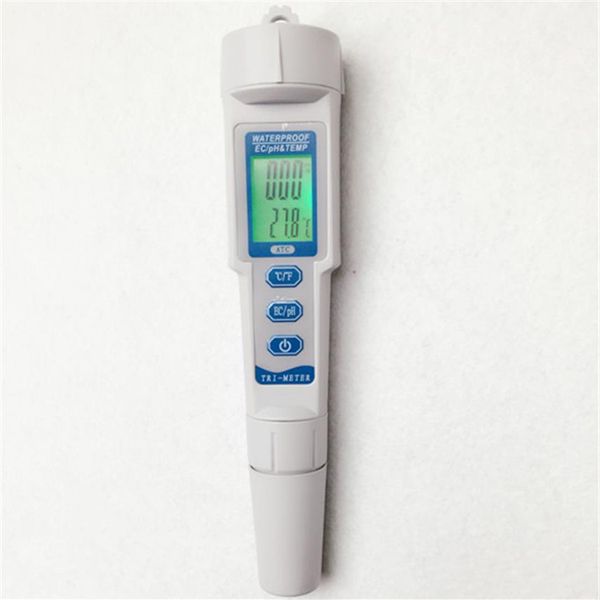 Digital Waterproof 0 01 3 en 1 PH EC Meter LCD avec température de rétroéclairage avec compensation de température automatique for273A