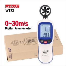 Digital Wind speed Meter Anemometer Air Flow instrument Gauge Temperature LCD Display Auto Tachometer WT82 WT82B