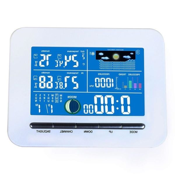 Freeshipping Numérique Sans Fil Électronique Température Humidité Compteur LCD Station Météo Intérieur Extérieur Thermomètre Humidité Dcgbd