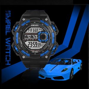Digitale polshorloges luxe horloge sshock weerstand militaire mannen kijken automatisch mechanisch 1438B sport horloges waterdichte led218Z