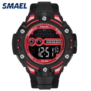 Relojes de pulsera digitales a prueba de agua Smael Watch Top Brand s Shock Montre Men Relojes Digital Led 1526 Mens Military Watches Sports Q0524