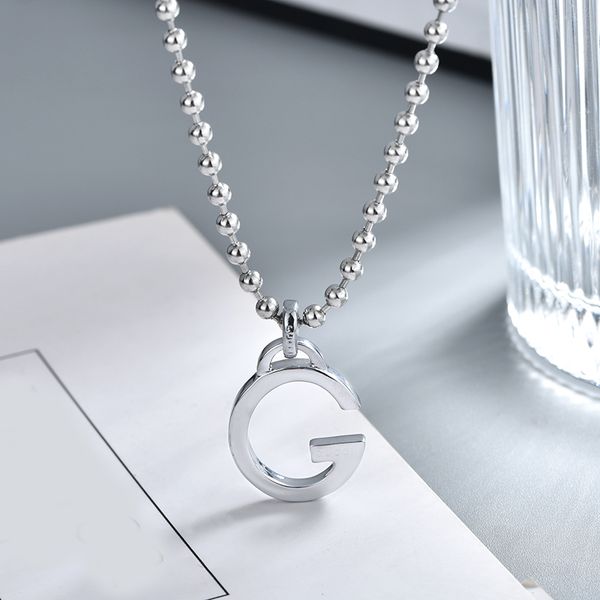 Digneesr Collier Lettres Anglaises 40 cm Pendentif Carré Argent 925 Standard Pour Homme et Femme Avec Un Logo Spécial Jamais Ternir