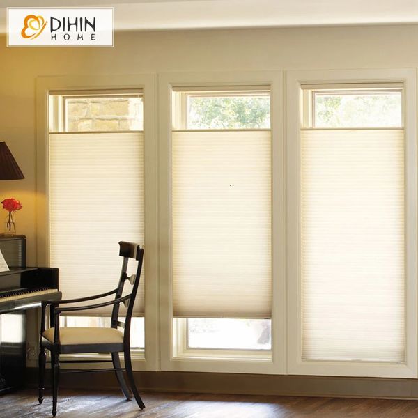 Dihin Home Blackout Cellular Honeycomb stores Shades Curtain Window Traitement de la fenêtre de rideau personnalisé de nombreuses couleurs pour choisir 240522