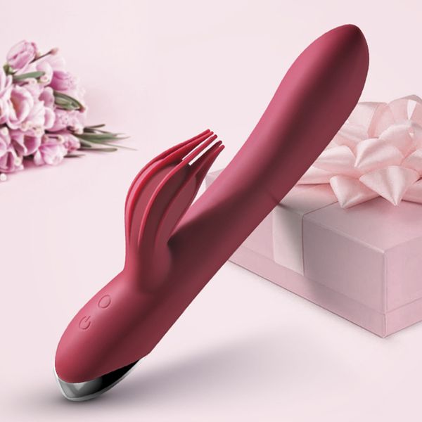 Dildo Rabbit Vibrator pour les femmes 10 vitesses USB USB puissant puissant stimulation de clitoris massage g-spot adulte sexy jouets