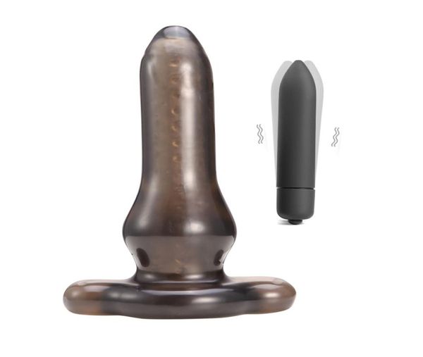 Dildo Ring Vibrator Bullet Butt Butt Anal Hollow Anal Pild Stimulator Prostate Stimulateur vibrant masturbateur Sex Toys for Men Woman Gay D18044626