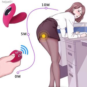 Gode Vibromasseur Feminino Télécommande Wearable G-spot Clitoris Invisible Papillon Culotte Vibrant Oeuf Vibrateurs pour Femmes L230518