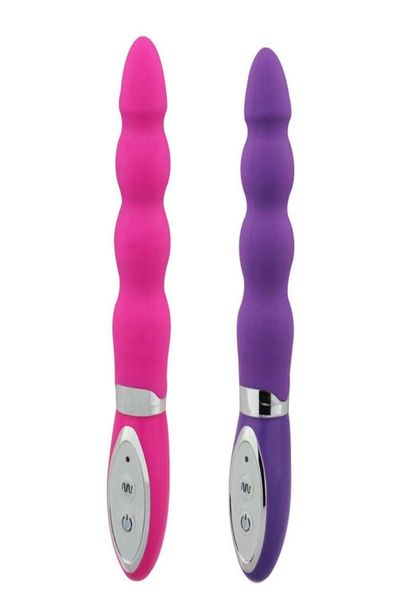 Consolador vibrador para mujeres impermeable de silicona punto G varita mágica vibrador juguetes sexuales eróticos cuentas anales máquina masturbadora vaginal233M6754886