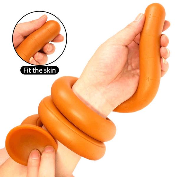 NXY Godes 100 cm Super Long Gode Liquide Silicone Énorme Anal Gros Butt Plug Vagin Anus Expander Érotique Adulte Sex Toy Pour Femmes Hommes Gay 1126