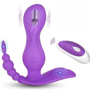 Dildo's 3 in 1 draadloze G-spot afstandsbediening vibrator voor vrouwen anale draagbare slipje dildo seksspeeltjes voor volwassenen