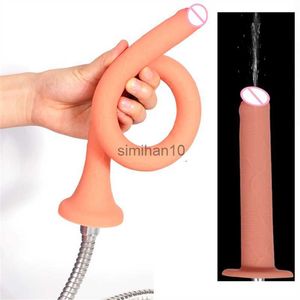 Dildo's/dongs holle klysma spray ejaculatie lange penis anale seksspeeltjes voor vrouwen enorme paarden lul big dido met zuignap vrouwelijke masturbator hkd230816