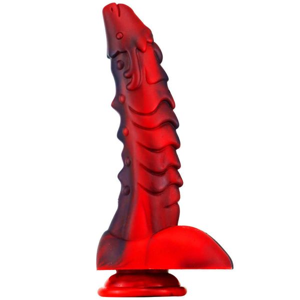 Godes Dongs Jiaolong Magic Dragon nouveau dispositif de masturbation de plug anal de couleur mélangée pour hommes et femmes en silicone souple amusant faux produits sexuels de pénis