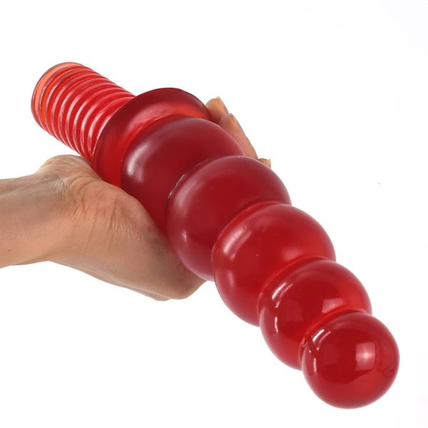 Consoladores/Dongs LUUK Haws recubierto de azúcar Consolador Juguetes sexuales anales Big Dong Anal Plug Screw Handle Butt Plug Pene enorme 11.2 