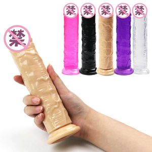 Dildo's/Dongs Realistische dildo's voor vrouwen Seksspeeltjes Zachte siliconen Krachtige zuignap Gebogen penis Vagina G-spot Masturbators Goederen voor volwassenen