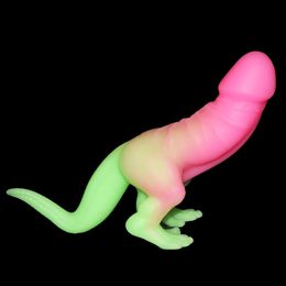 Godes/Dongs Réaliste Lumineux G-spot Dinosaure Godes Pénis pour Femmes Pénis Dong Butt Plug Adulte Sex Toys pour Stimulation Anale Vaginale 231128