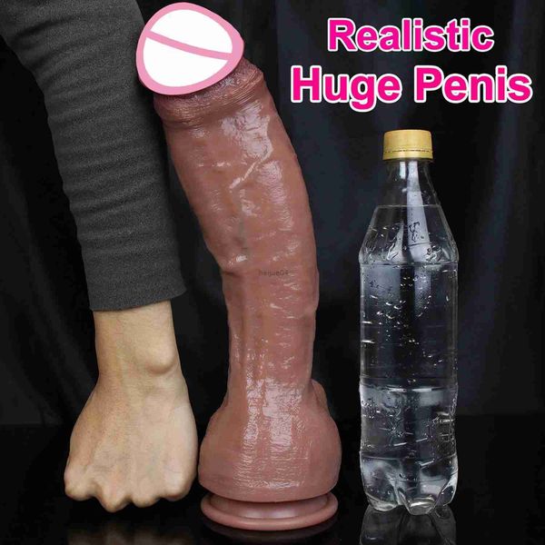 Godes/Dongs Doux Réaliste Épais Énorme Gode Gay Adultes Sex Toy pour Femmes Ventouse Grosse Bite Plug Anal Masturbateurs Vaginaux Pénis En Silicone