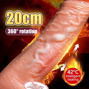 Godes / Dongs Vibromasseur Télésique Réaliste Grand Gode Masturbation Féminine Ventouse Chauffage Pénis Télécommande Dick Pour Femmes Sex Toys L230518