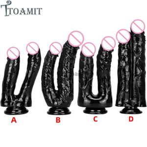 Dildos / Dongs Toamit Double Dildos Penis G-spot Stimulation masturbator ane anus anus prig task task lesbien sex toys for woman adulte toys hkd230816