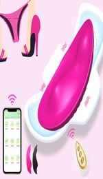 GodesDongs papillon portable vibrateur sans fil APP télécommande culotte gode pour femmes stimulateur clitoridien Massage érotique Sex Toys 223051568