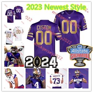 Dillon Johnson Michael Penix Washington Huskies Voetbal 2023 Sugar Bowl Game Jersey Jalen McMillan Rome Odunze Bralen Trice Giles Jackson Zion Tupuola-Fetui