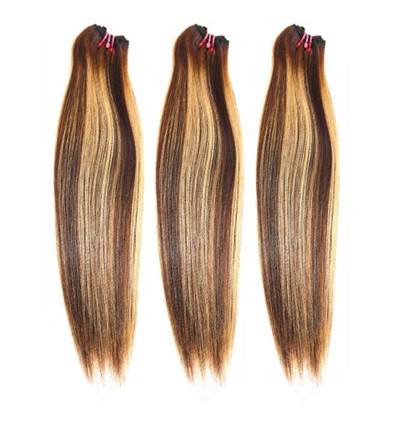 Dilys couleurs mélangées paquets de cheveux raides Remy cheveux brésiliens péruviens indiens non transformés Extensions de cheveux humains tisse des trames 828 i7108070