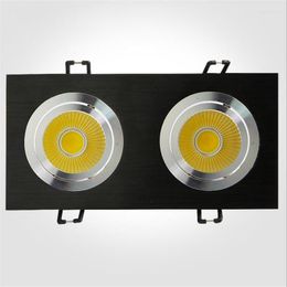 Dimmable 110 V / 220V Double LED Plafond en retrait down Down Light Driver chaud blanc frais pour le foyer salle à manger cuisine