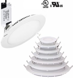 Dimmable 4W 6W 9W 12W 15W 18W 21W LED Downlights Encourais lampe chaude / naturel / cool Blanc Super-mince des lumières LED + Drives3681917