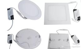 Panel de luces LED CREE regulable de 6w/9W/12W/15W/18W/21W, lámpara empotrada, downlights Led redondos/cuadrados para luces de techo interiores 85-265V Led LL